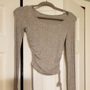 Gray long sleeved shirt